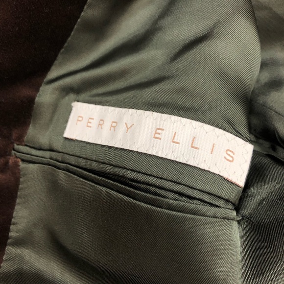 Barneys New York, Perry Ellis brown velvet blazer - Picture 7 of 9